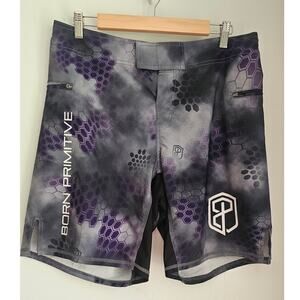 Born Primative Mens Swimwear Swim Board Shorts, Sz 32, 18 inch,